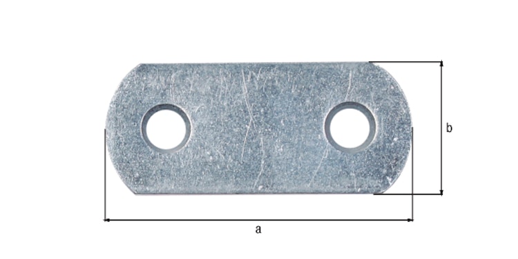 Alberts® Flachverbinder mit abgerundeten Enden 16x37 mm