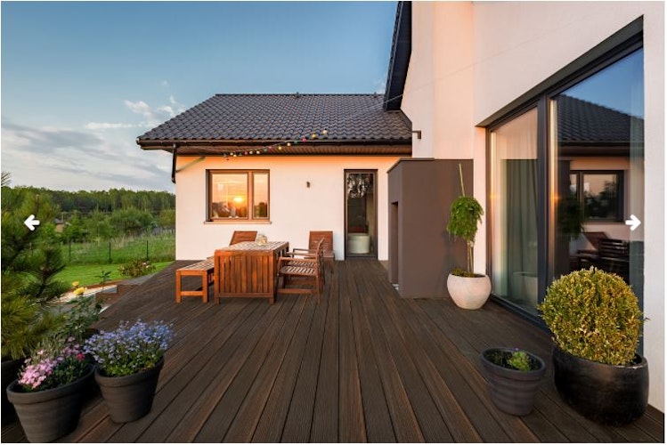 GroJa NATURAL Massiv Terrassendiele Dunkel  137 x 20 x 1850mm 3er Pack