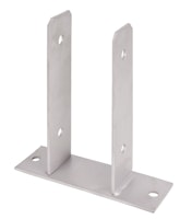 Alberts® Edelstahl U-Pfostenträger 200x60x4mm zum Aufschrauben für verschiedene Pfostenstärken