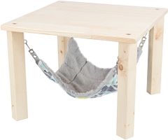 TRIXIE Unterstand mit Hängematte Sunny, 37 × 29 × 37 cm, bunt/grau
