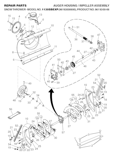 Husqvarna Schneefräsen/Fräsen 1130 SBEXP, 96193000600, 961930006, 2006-05