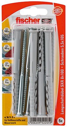 FISCHER Rahmendübel mit Schrauben SXR 8x100 Z K (5 St.)