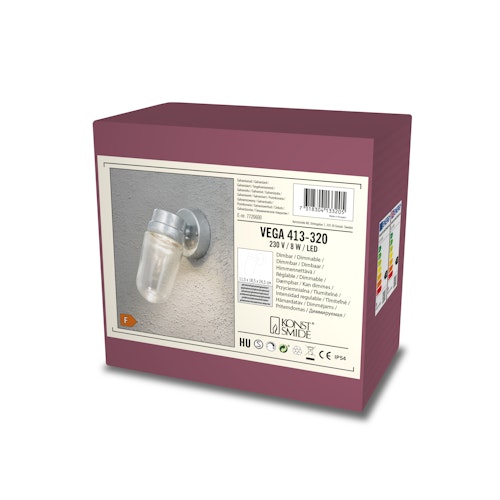 Konstsmide Wandleuchte Vega, galvanisiert, LED 8W (413-320)