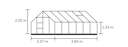 Vorschaubild Halls Gewächshaus Universal SET inklusive Fundamentrahmen - 9,9 m²