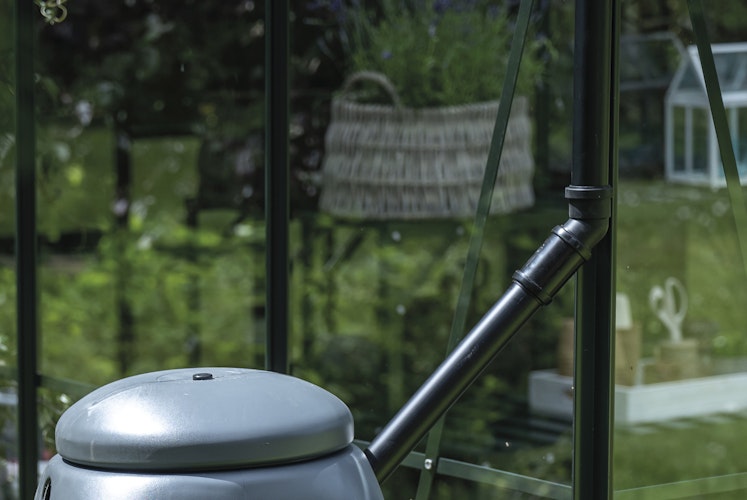 Halls Dachrinnen - Verbindungsset für Entwässerung in Regentonne