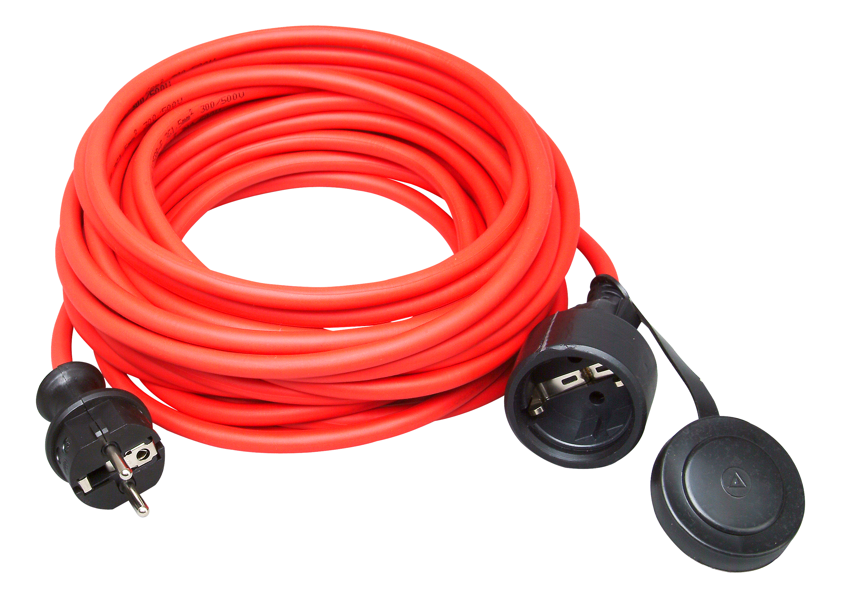 Kopp Schutzkontaktverlängerung Gummi, 10m, rot