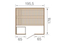 Vorschaubild Weka Premium Massivholzsauna Bergen 1.8 - 45 mm