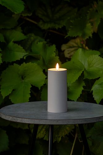 Konstsmide Weihnachtsbeleuchtung LED Kerze aus Kunststoff mattweiß batteriebetrieben 15 cm