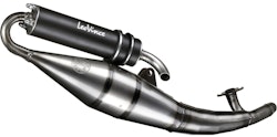 LeoVince Komplettanlage Aluminium Schwarz für APRILIA SR STEALTH/RACING / KEEWAY FOCUS - MATRIX 50 / für YAMAHA AEROX 50 KAT