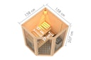Vorschaubild Karibu Sauna Yuma - Massivholzsauna mit Eckeinstieg 38 mm inkl. gratis Sauna-Zubehörset im Wert von 234,94 €