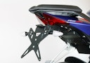 Vorschaubild PROTECH X-SHAPE Kennzeichenhalter SET mit Reflektor und Beleuchtung Alu & Stahl Schwarz für APRILIA RS 457
