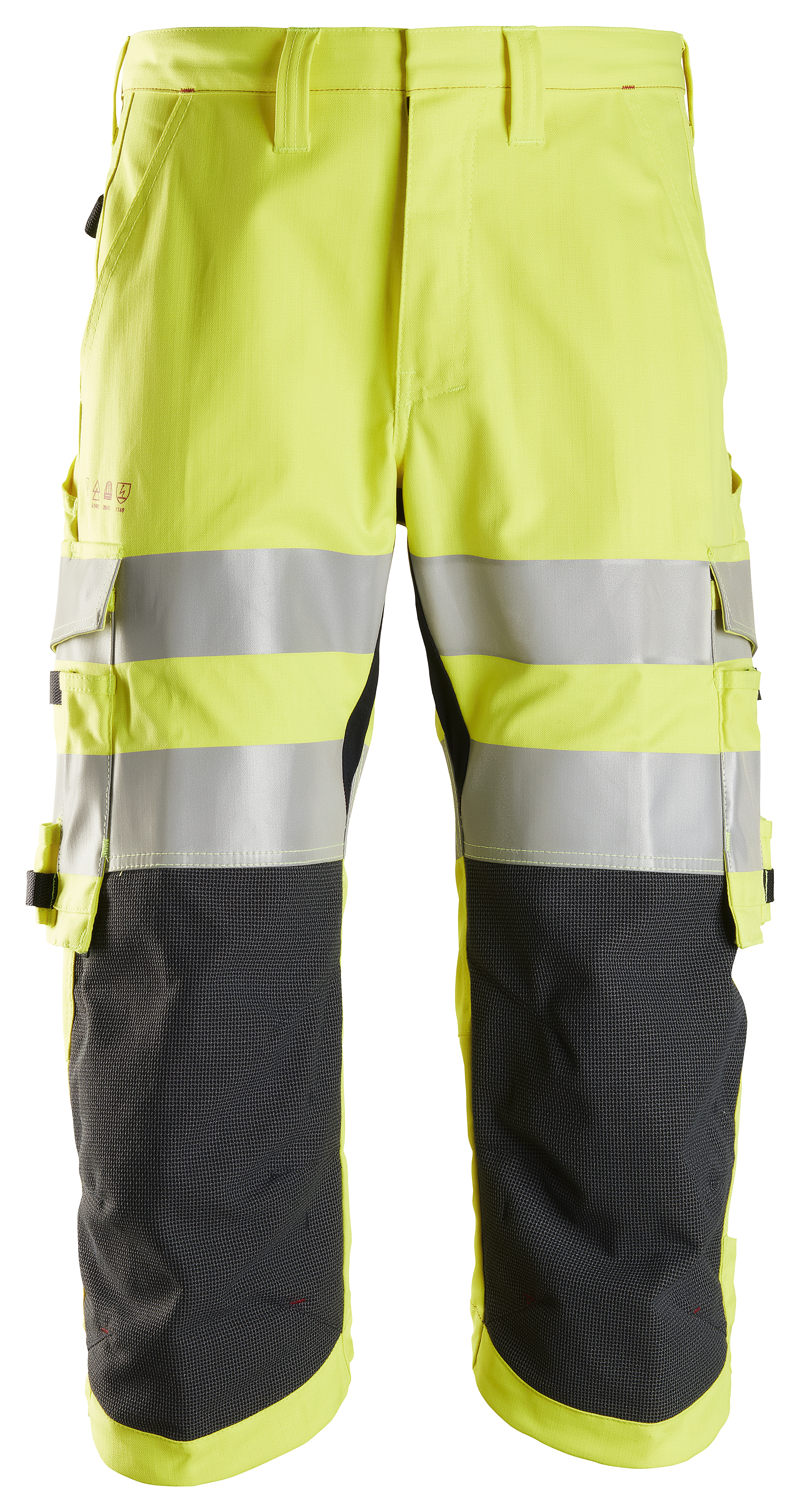 Snickers ProtecWork Hi-Vis Piraten Arbeitshose, Klasse 2, EN 14404, 1149, 14116, 20471 52 signalgelb