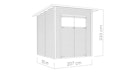 Bertilo Gartenhaus Pent Modern 3 - 18 mm