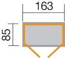 Vorschaubild Weka 14 mm Garten- und Terrassenschrank 361 mit Flachdach