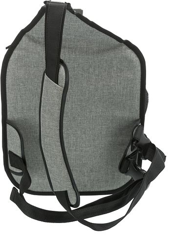 TRIXIE Fronttasche Savina, 30 × 33 × 26 cm, schwarz/grau