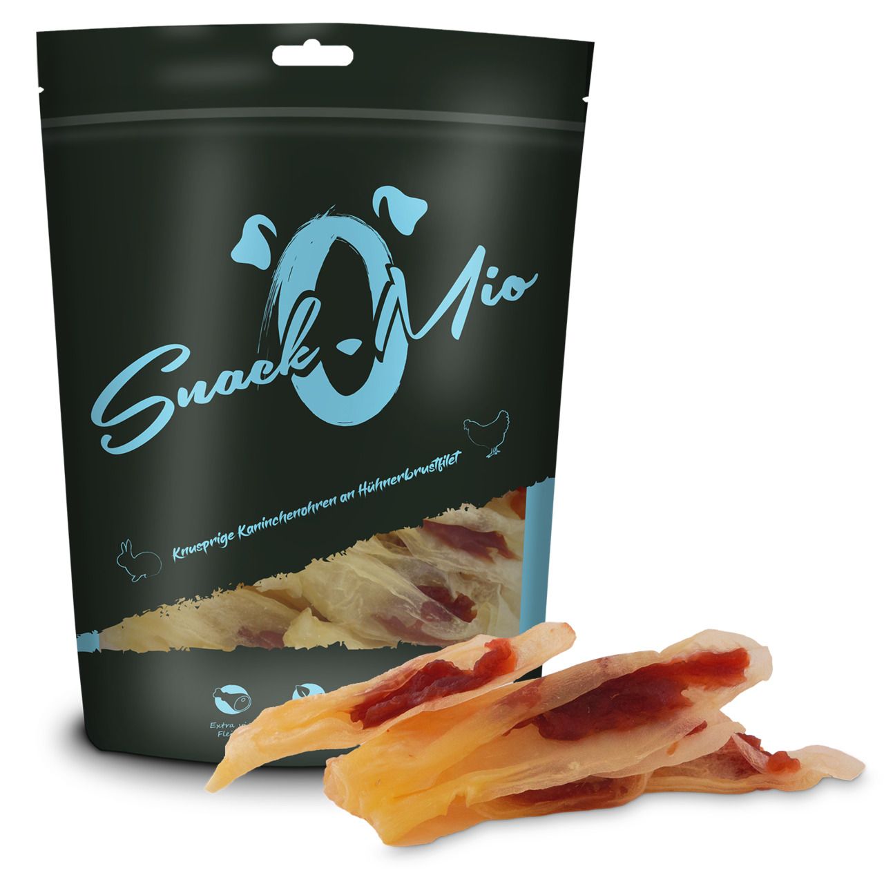 SnackOMio Kaninchenohren 70 Gramm Hundesnack