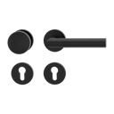 Vorschaubild GRIFFWERK Wechselgarnitur LUCIA PROF Schraubtechnik GK3 Rosetten rund Knopf R2 Graphitschwarz R