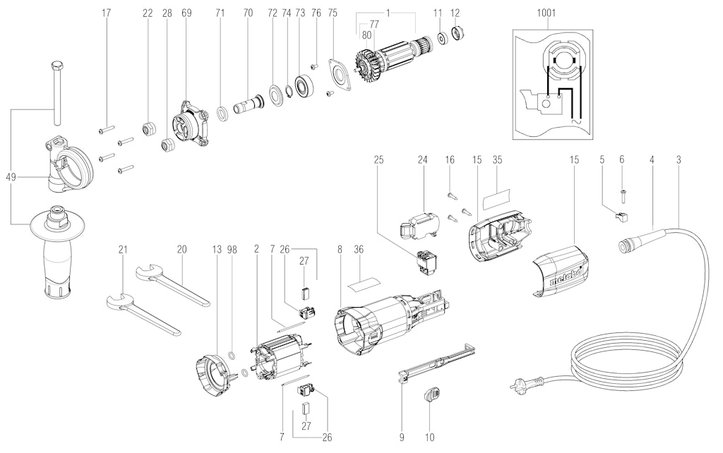 Explosionszeichnung Ersatzteile