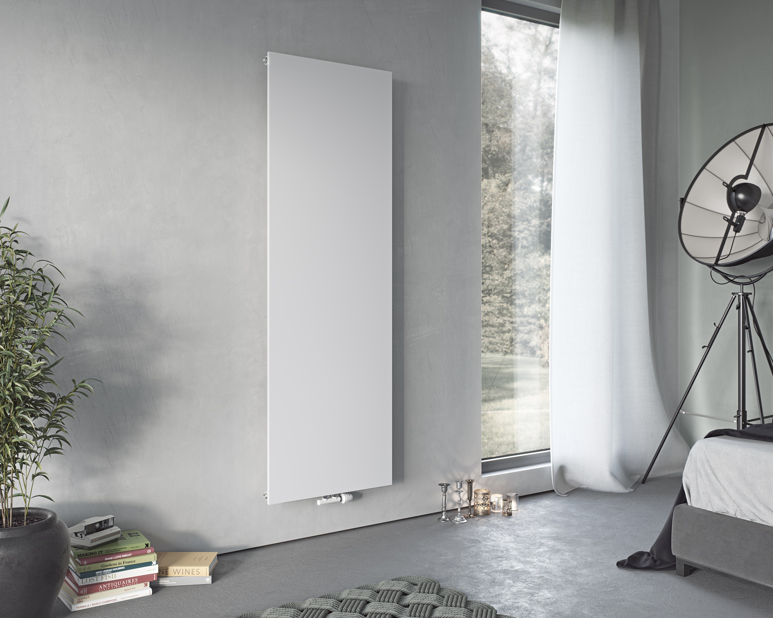 Ximax Raumheizkörper P1 Plan H: 1800 mm B: 595 mm T: 48 mm weiss RAL 9016 + MA