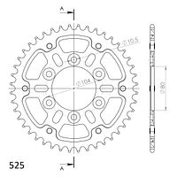 Supersprox Stealth-Kettenrad 525 44Z (Rot)