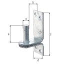 Vorschaubild Alberts® Kloben ⌀13 mm auf Platte 100x35 mm feuervz.