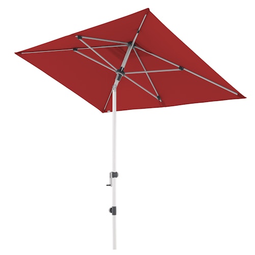 doppler Mittelmastschirm EXPERT 220 x 140 Auto-Tilt, Aluminium Silber / 100 % Polyester 180 g/m²