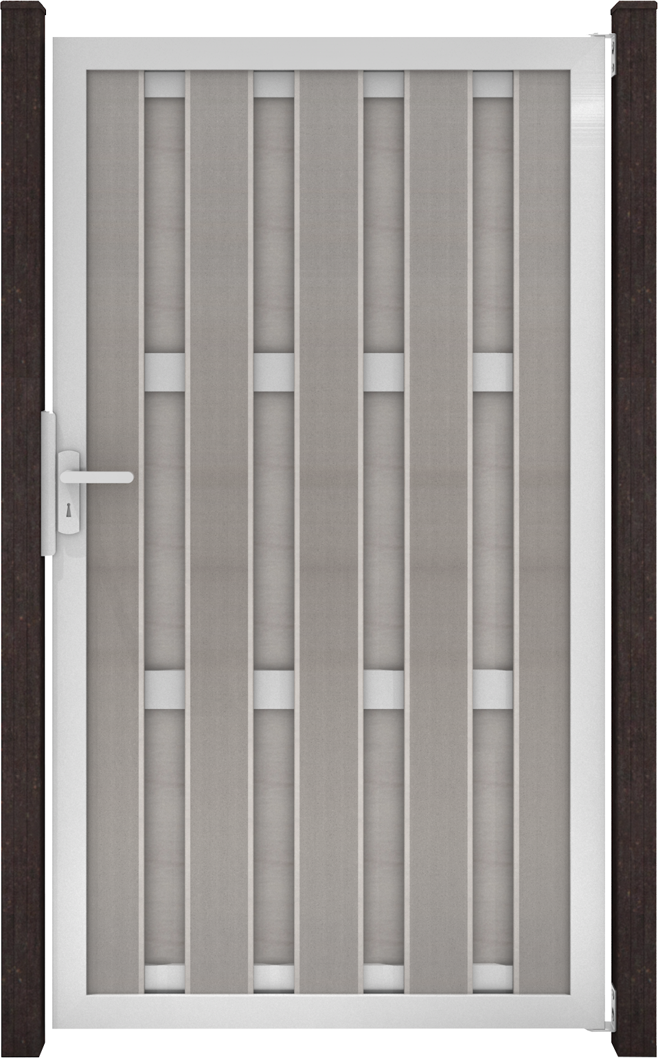 GroJa Fertigzaun Tor Universal 100 x 180 Bi-Color Sand