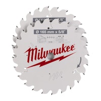 Milwaukee Kreissägeblatt Holz für Akku-Handkreissägen Doppelpack 2x 165/15,87 mm Z24 Wechselzahn 4932479836