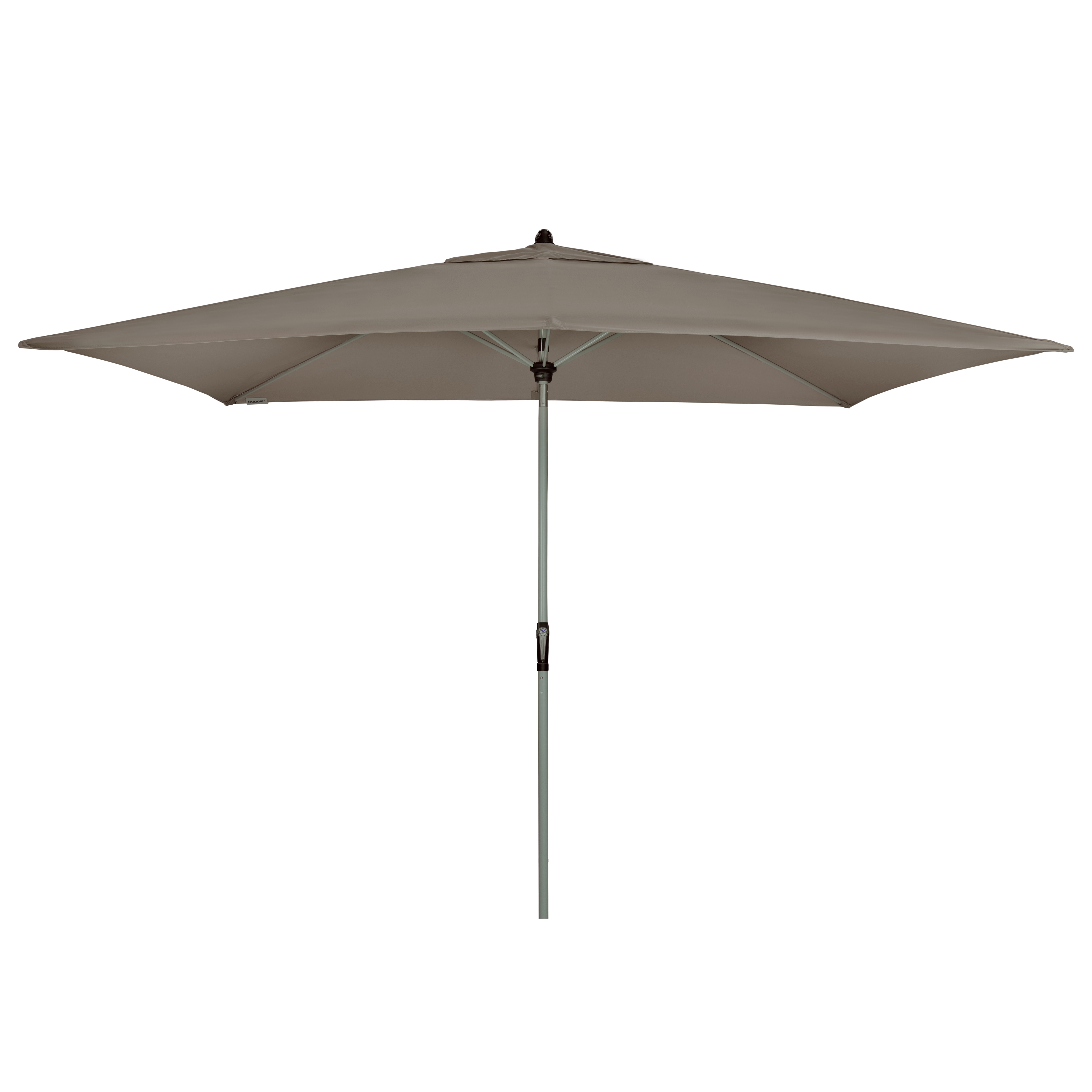 doppler Mittelmastschirm ACTIVE 300 x 200 Auto-Tilt, Aluminium Silber / Polyester 180 g/m² Greige