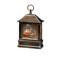 Konstsmide Weihnachtsbeleuchtung  LED Schneelaterne mit Weihnachtsmann wassergefüllt
