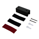 Vorschaubild Griffwerk Bodenführung Typ G -Graphitschwarz U-Profil 70mm, Filzstreifenset 8+10mm