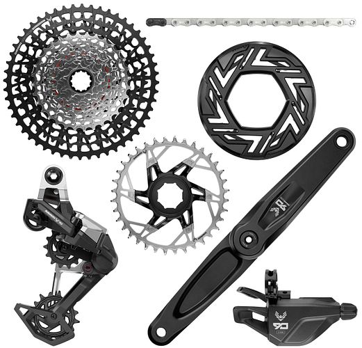 SRAM Schaltgruppen-Set Eagle 90 Transmission E-Bike für Brose Antrieb mit ISIS Kurbelsatz 17