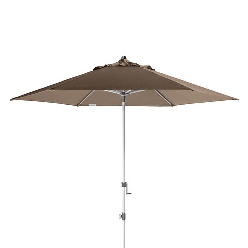 doppler Mittelmastschirm EXPERT 280 Auto-Tilt, Aluminium Silber / 100 % Polyester 180 g/m²
