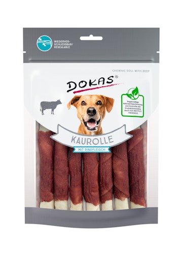 DOKAS Kaurolle mit Rindfleisch 190 Gramm Hundesnack