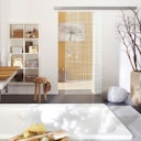 Vorschaubild GRIFFWERK Schiebetürsystem PLANEO 120 v.d.Wand-Edelstahl Optik - AUSLAUFARTIKEL