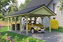 Vorschaubild Skan Holz Wallgau - Satteldach Einzelcarport Breite 430 cm