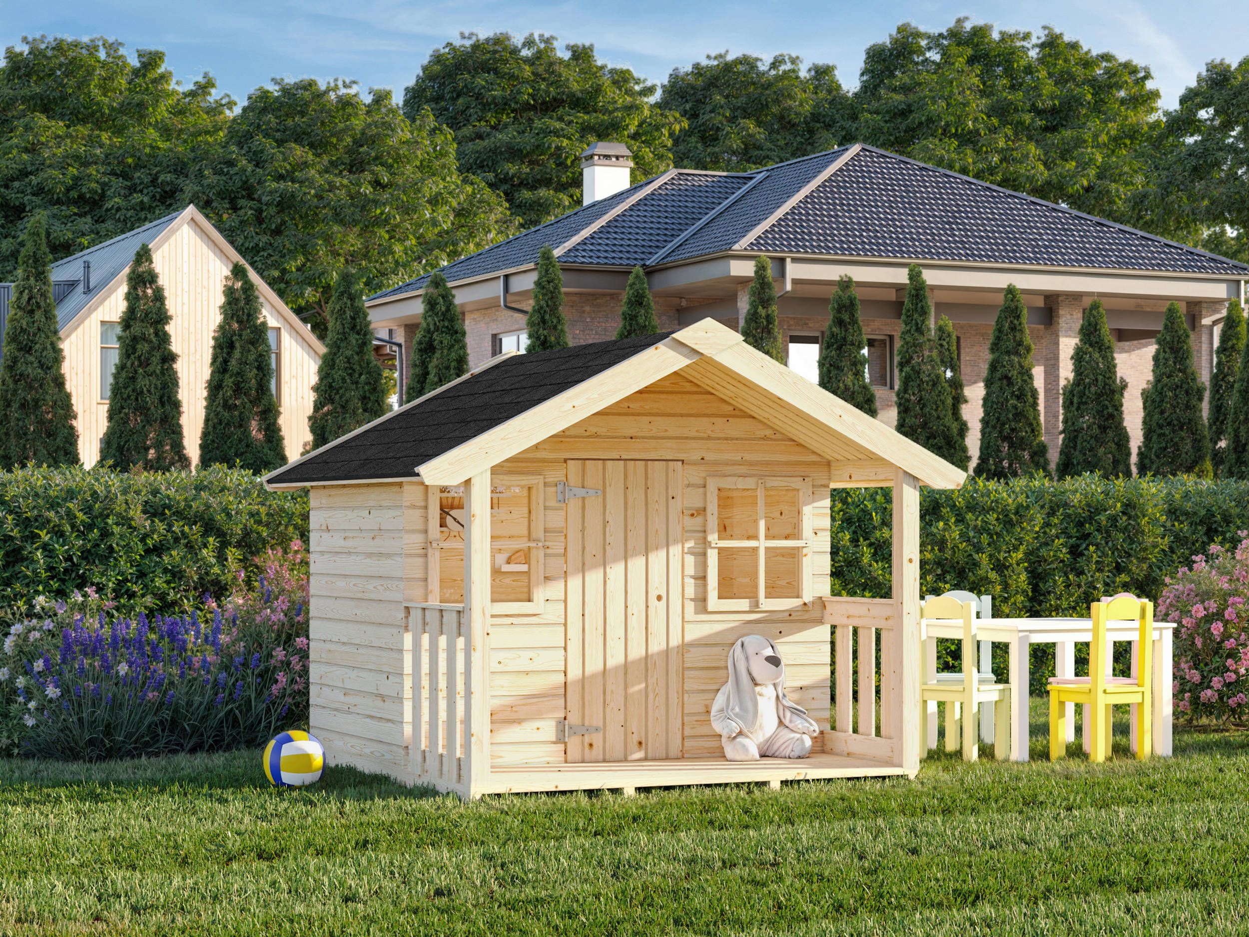 Palmako Kinderspielhaus Felix 1,9 m² - naturbelassen