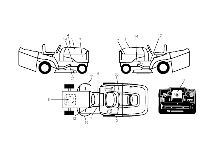 Husqvarna Gartentraktoren 96061019202 CTH140 Twin