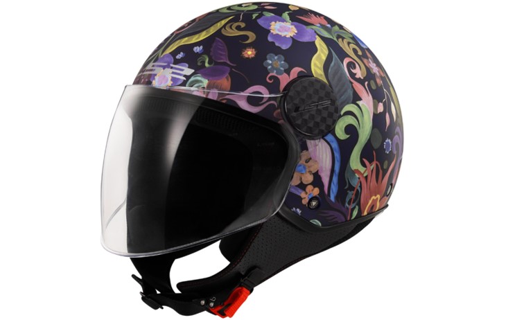 LS2 Jethelm OF558 Sphere-Lux M Blau / Bunt Matt Bloom