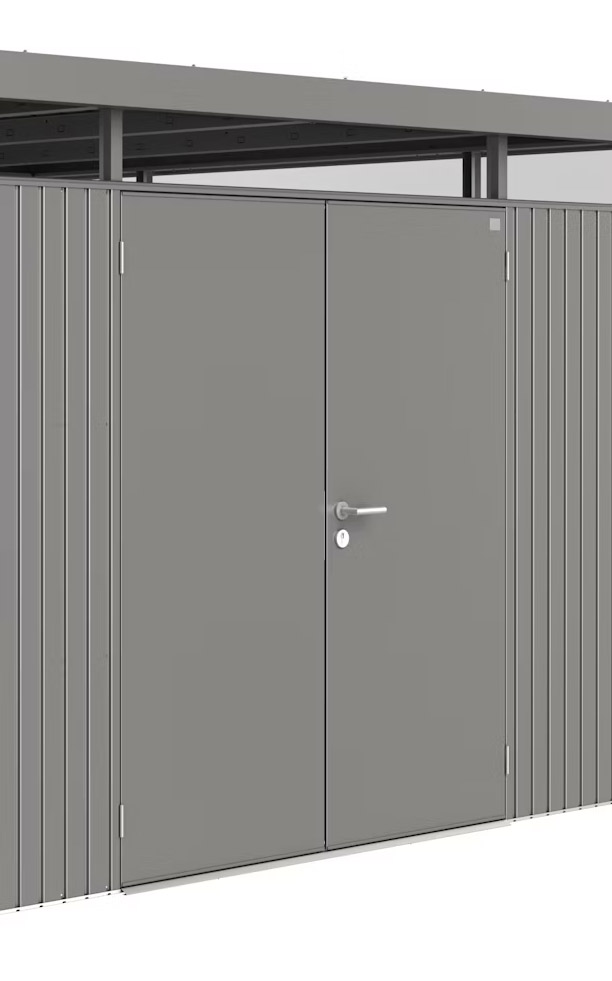 Zusätzliche Doppeltür für Biohort Gerätehaus HighLine, AvantGarde, Panorama quarzgrau-metallic