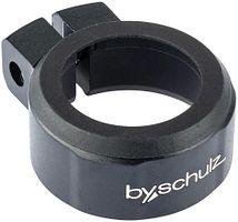 by,schulz Sattelklemmschelle 45 mm schwarz innen M6 mit Gummidichtung<BR >Zur Höhenverste