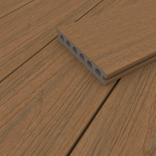 NewTechWood Deluxe Vintage WPC-Terrassendiele Hohlkammer Teak  23 x 138 mm