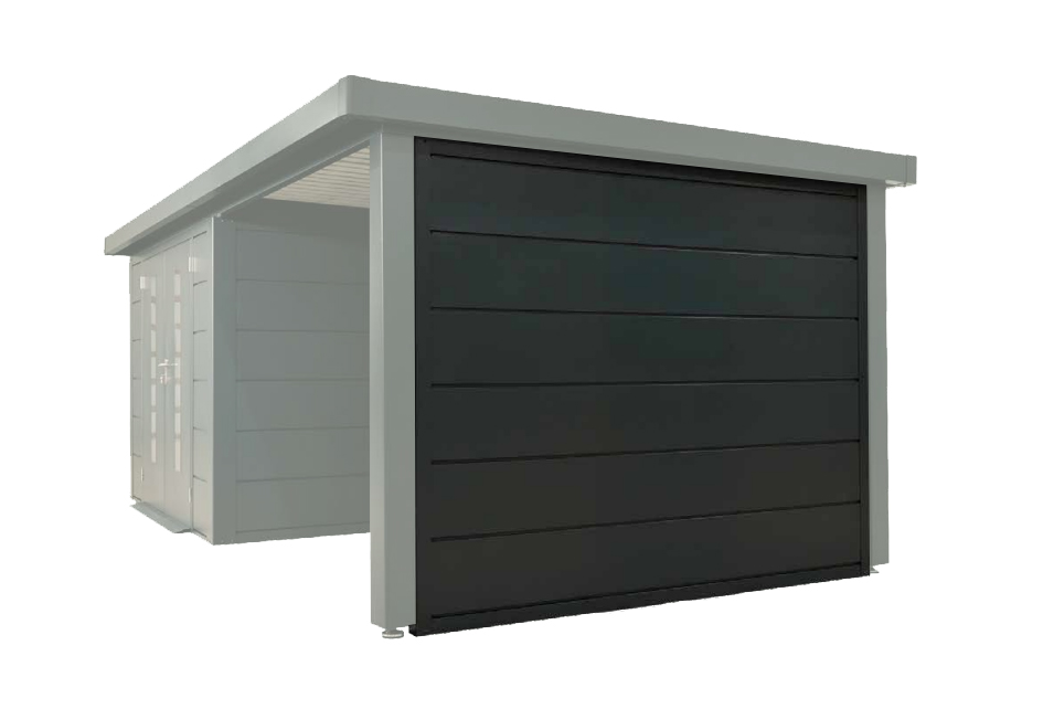 Wolff Finnhaus Seitenwand Terrasse 24 für Premium Metall Gartenhäuser