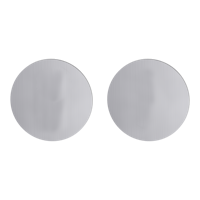 Griffwerk PIATTA -Edelstahl matt Rosettenpaar rund -Klebetechnik -Blind