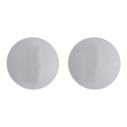 Griffwerk PIATTA -Edelstahl matt Rosettenpaar rund -Klebetechnik -Blind