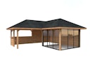 Vorschaubild Palmako Pavillon Bianca 24,9 m² Set 510 Slide Plus mit Isolierglas-Schiebetüren