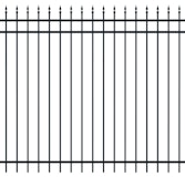 Alberts® Zaunfeld Columbus,Alu,matt schw.Kst.b.,lichte Breite2000mm,Höhe1800mm 510503Zubehörbild