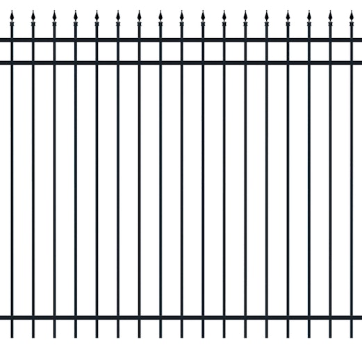 Alberts® Zaunfeld Columbus,Alu,matt schw.Kst.b.,lichte Breite2000mm,Höhe1800mm 510503