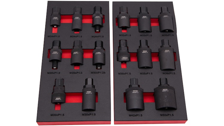 Bikeservice Moduleinlage Abzieher Polrad 16-teilig, mit Innengewinde