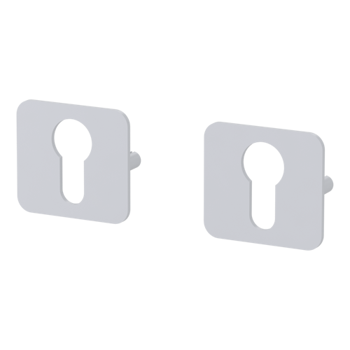 Griffwerk Schlüsselrosettenpaar ONE abgerundet Profilzylinder Flachrosette Seidenweiß